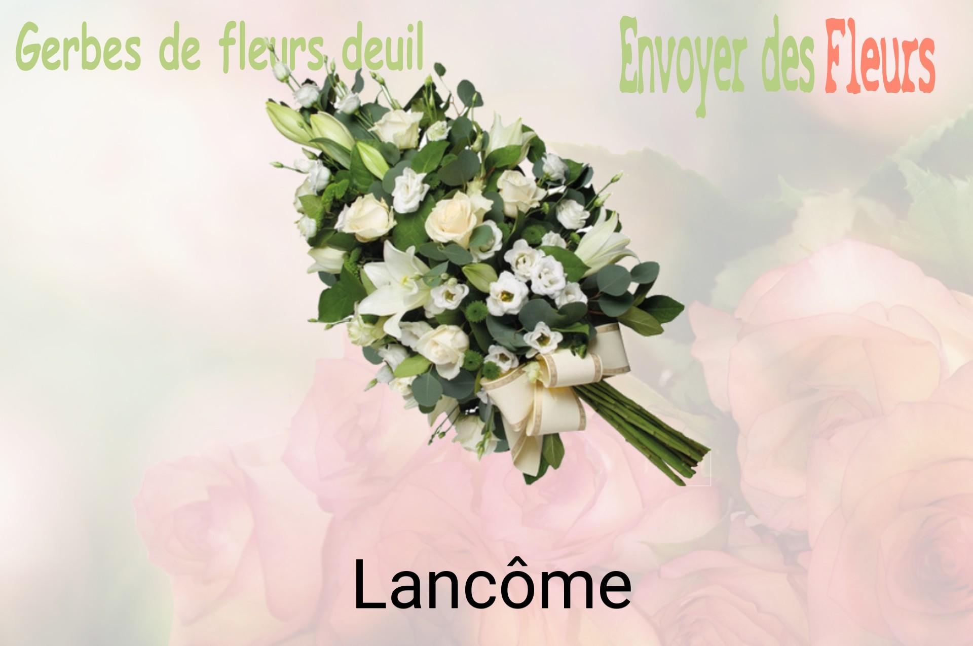 Gerbe de fleurs de deuil livrée à Lancôme